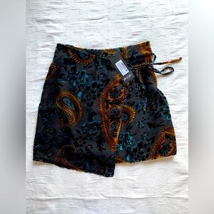 Floral Paisley Tie Skirt